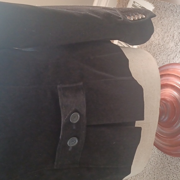 J Peterman black cotton cashmere riding jacket women's sz 10 - Picture 4 of 8